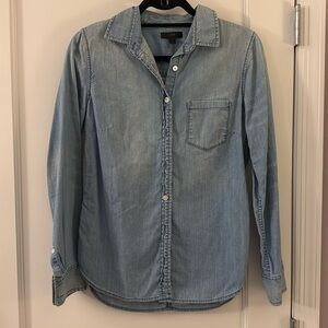 J.Crew Denim Button Down Shirt Size 2